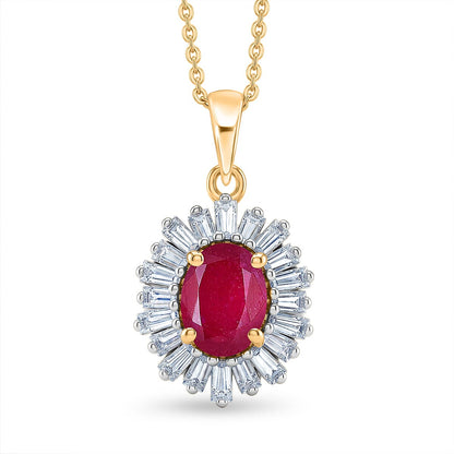 Niassa Ruby and Moissanite Pendant – Passion, Confidence and Positive Energy
