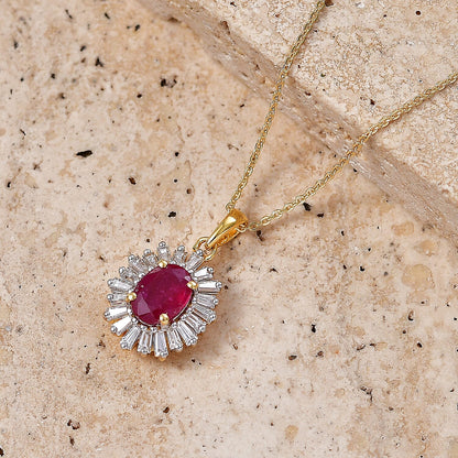 Niassa Ruby and Moissanite Pendant – Passion, Confidence and Positive Energy