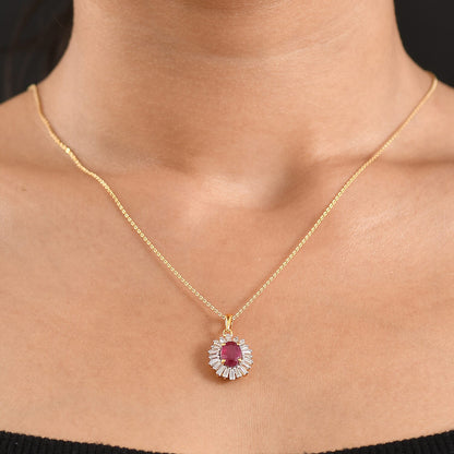 Niassa Ruby and Moissanite Pendant – Passion, Confidence and Positive Energy