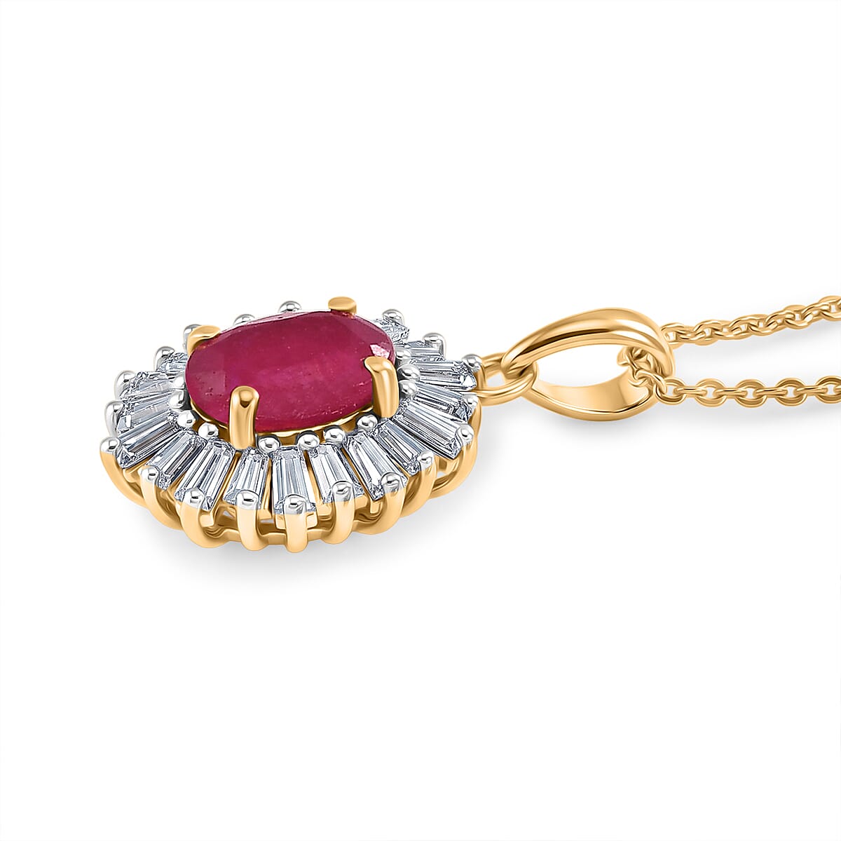 Niassa Ruby and Moissanite Pendant – Passion, Confidence and Positive Energy