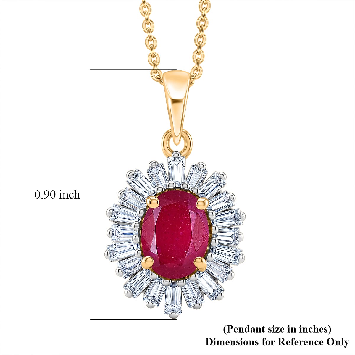 Niassa Ruby and Moissanite Pendant – Passion, Confidence and Positive Energy