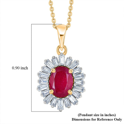 Niassa Ruby and Moissanite Pendant – Passion, Confidence and Positive Energy