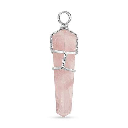 Statement Wire-Wrapped Crystal Point Pendant