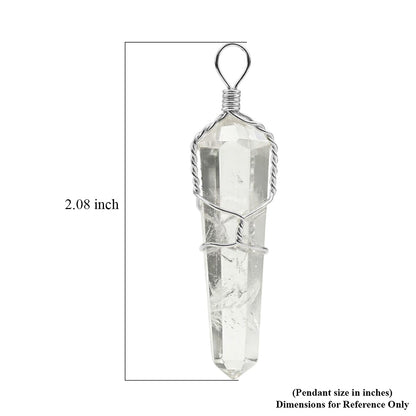 Statement Wire-Wrapped Crystal Point Pendant