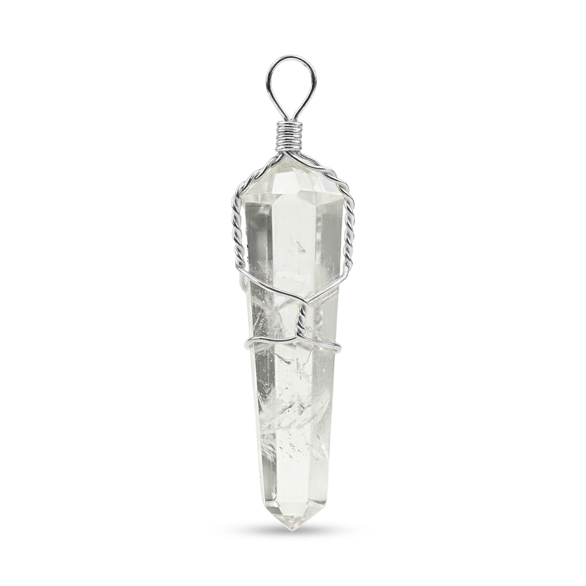 Statement Wire-Wrapped Crystal Point Pendant