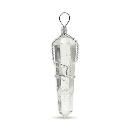 Statement Wire-Wrapped Crystal Point Pendant