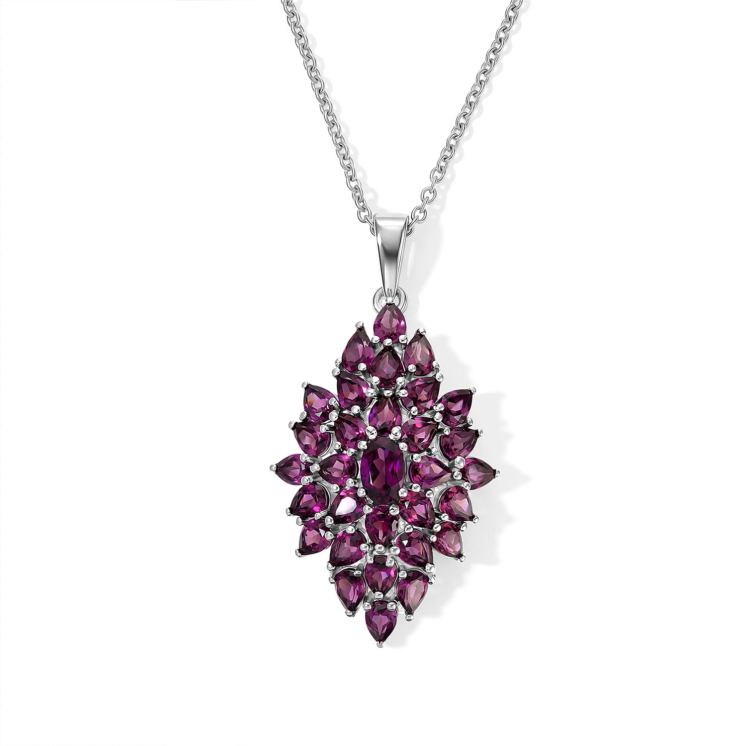 Peridot and Rhodolite Garnet Gemstone Pendant Necklace – Verdant Bloom