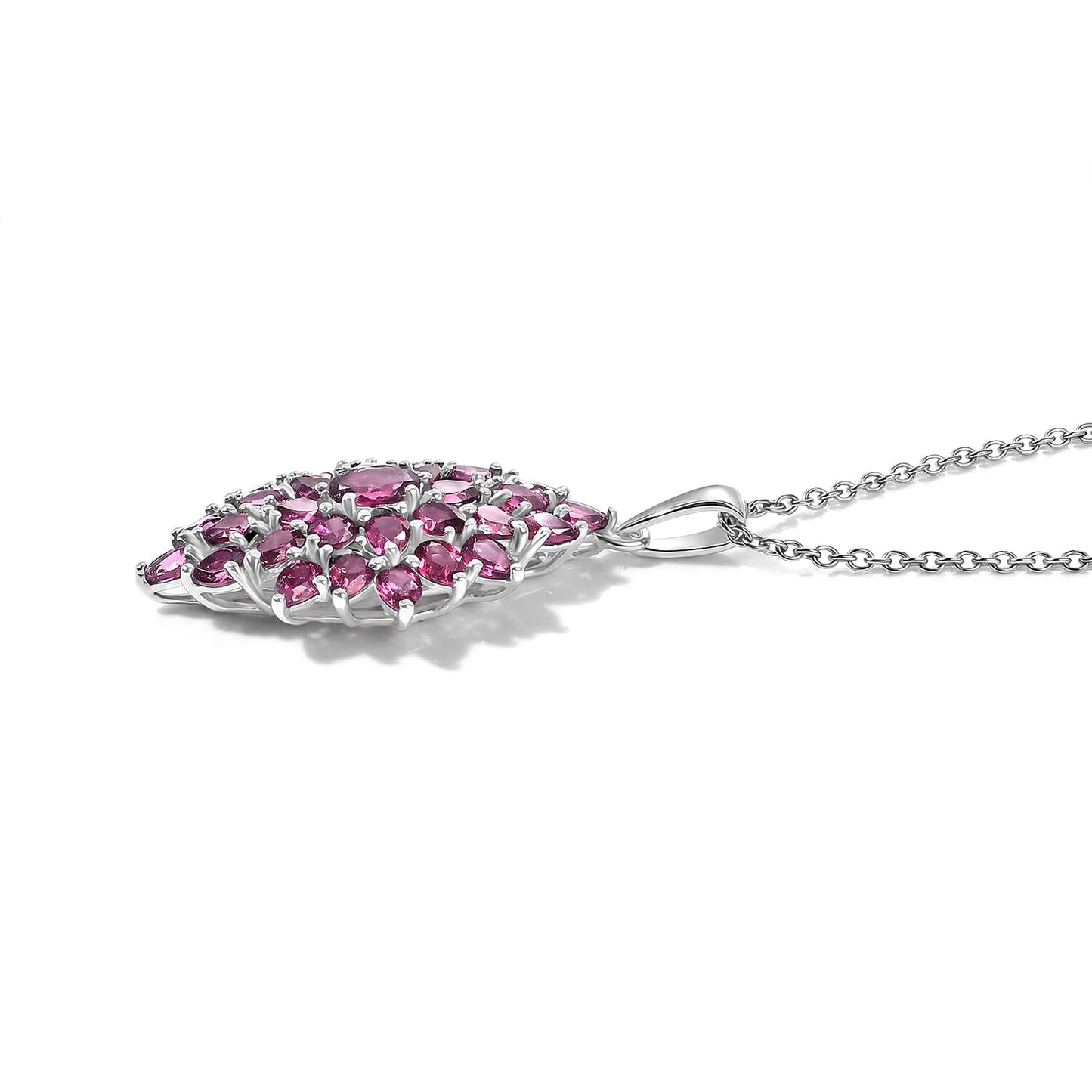 Peridot and Rhodolite Garnet Gemstone Pendant Necklace – Verdant Bloom