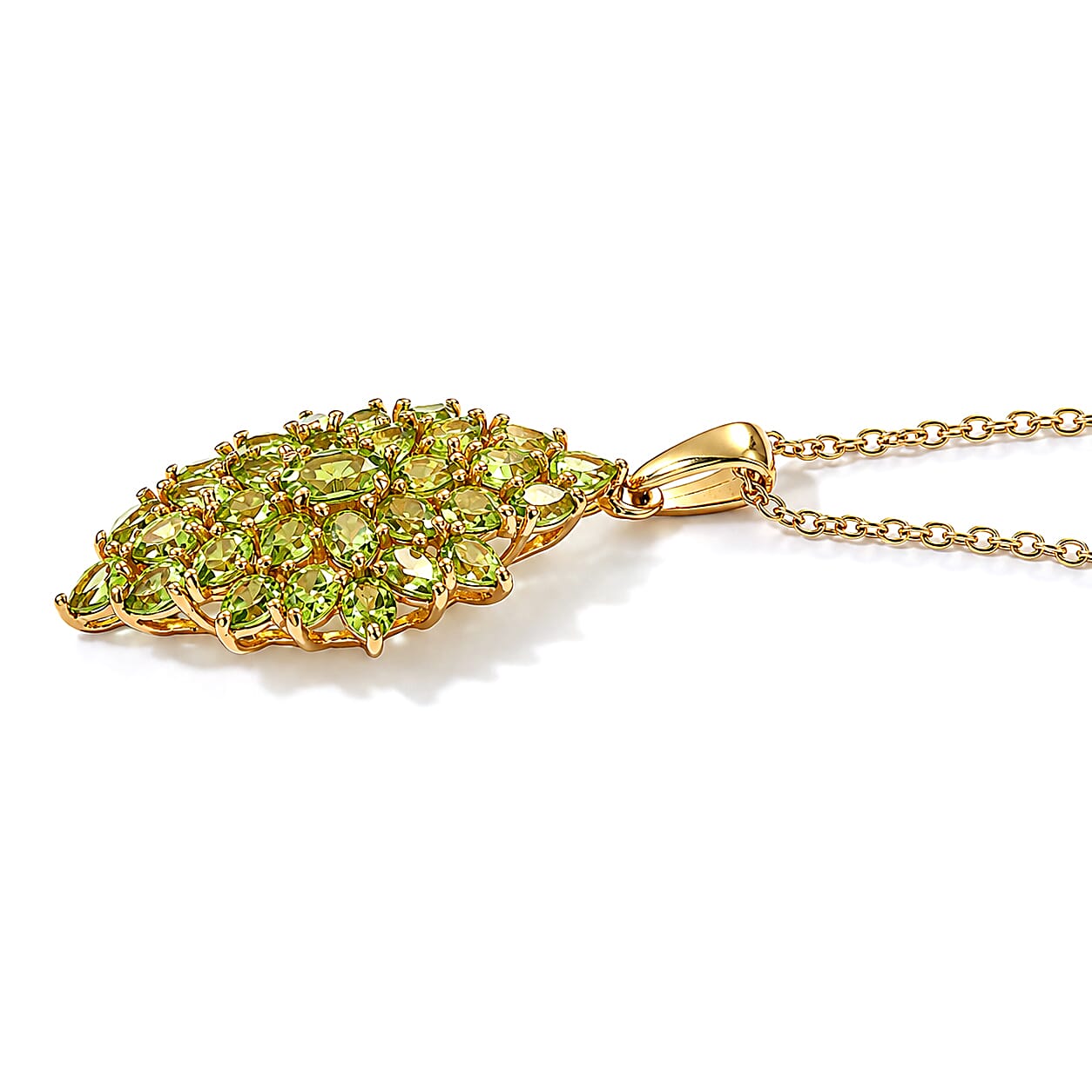 Peridot and Rhodolite Garnet Gemstone Pendant Necklace – Verdant Bloom