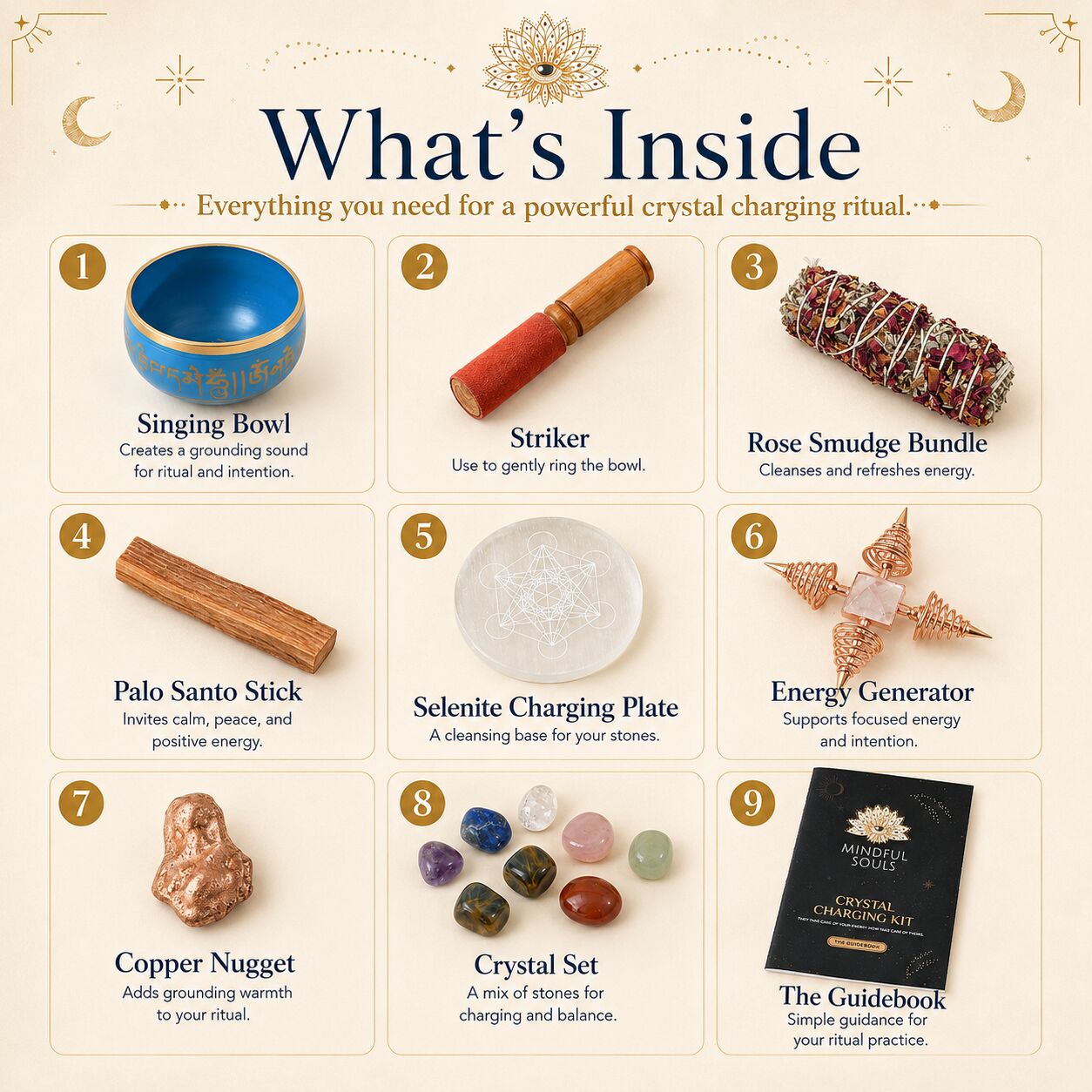 Crystal Charging Kit with Selenite & Sage