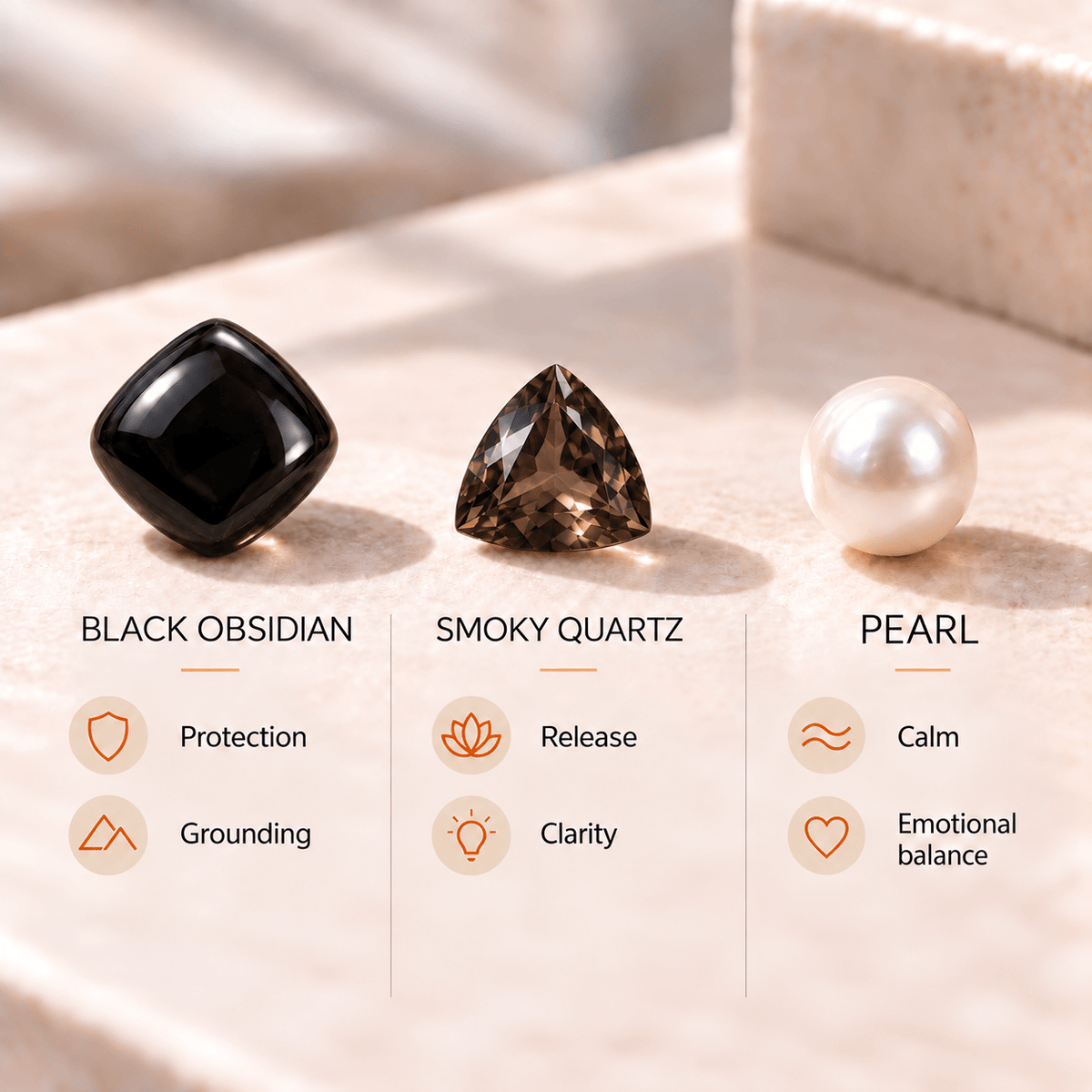 Black Obsidian Pendant – Pearl Crystal Teardrop Jewelry
