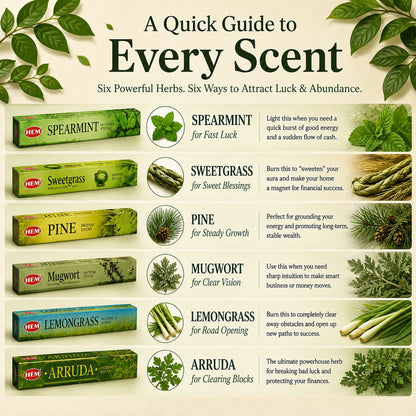 Good Luck and Success Herbal Incense Collection – 6 Stick Sets