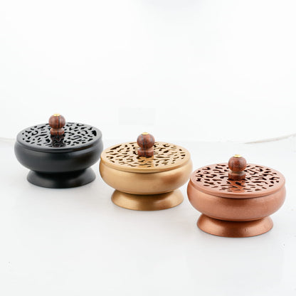 3-Piece Metal Incense Burner Set
