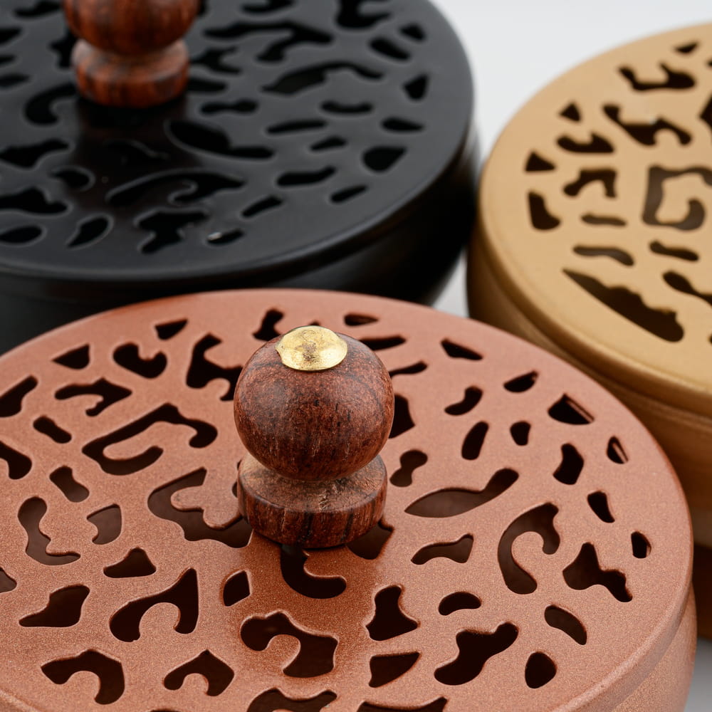 3-Piece Metal Incense Burner Set