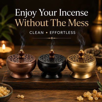 3-Piece Metal Incense Burner Set