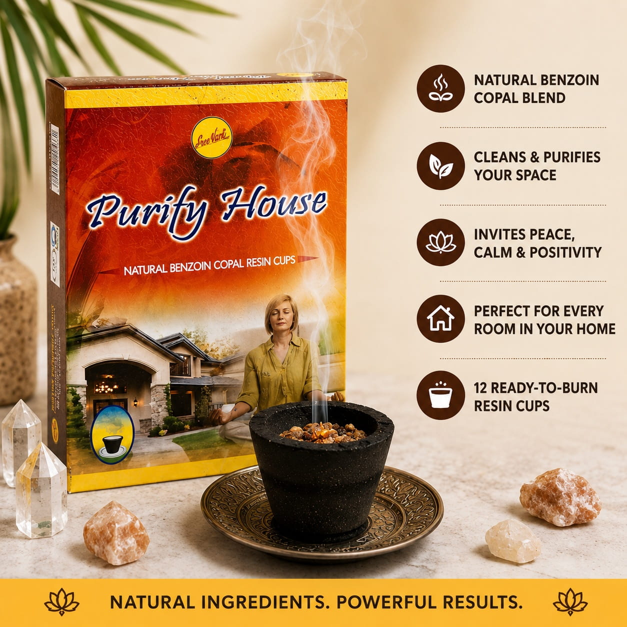 Purify House Benzoin Resin Incense Cups