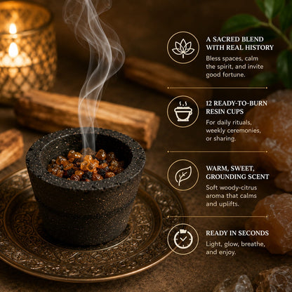 Palo Santo Natural Resin Incense Cups
