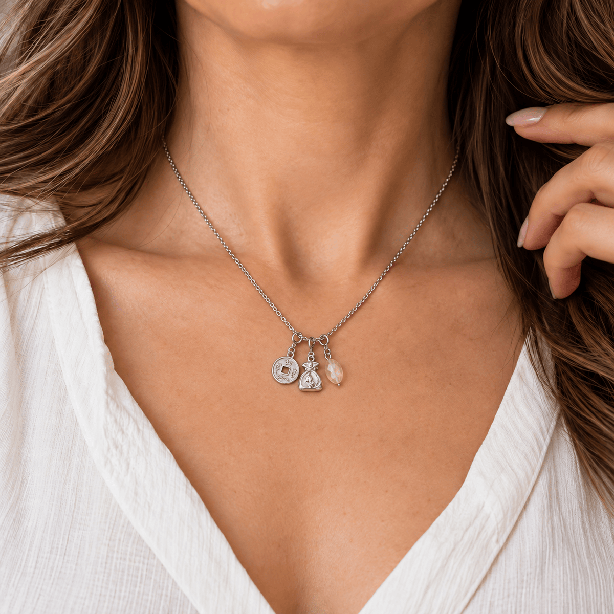 Abundance Charm Set – Citrine & Prosperity Symbols