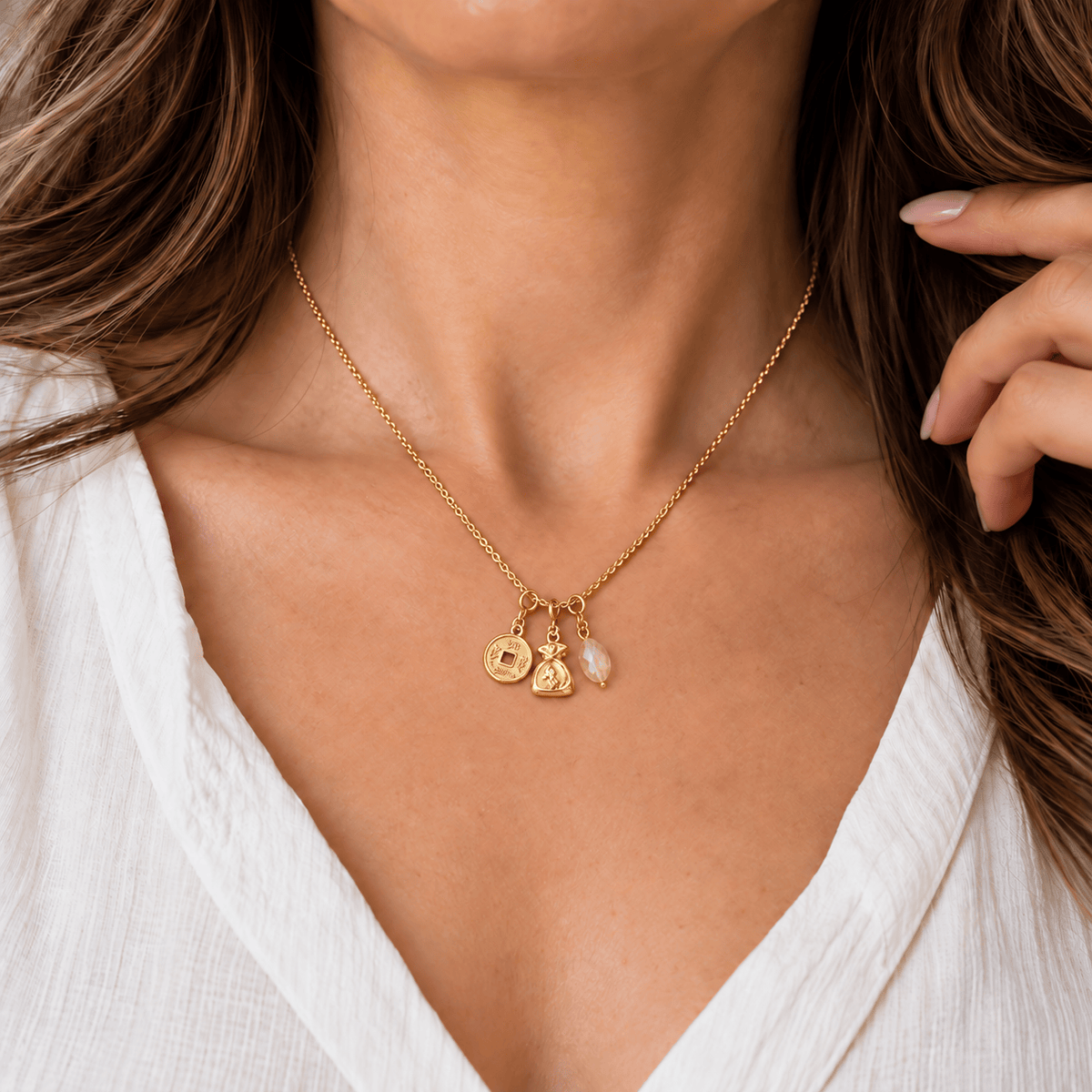 Abundance Charm Set – Citrine & Prosperity Symbols