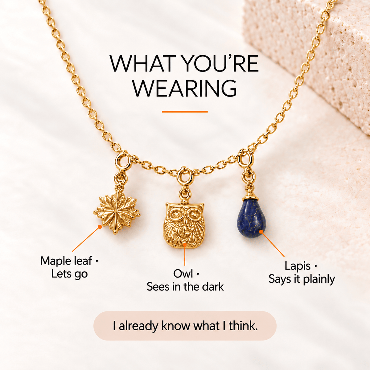 Wisdom Charm Set – Trust Your Gut & Stop Overthinking