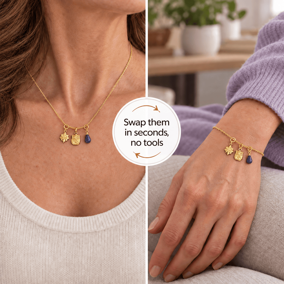 Wisdom Charm Set – Trust Your Gut & Stop Overthinking