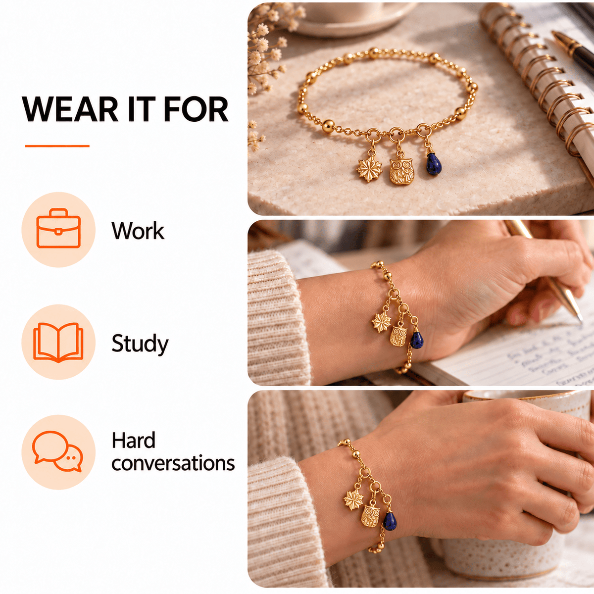 Wisdom Charm Set – Trust Your Gut & Stop Overthinking