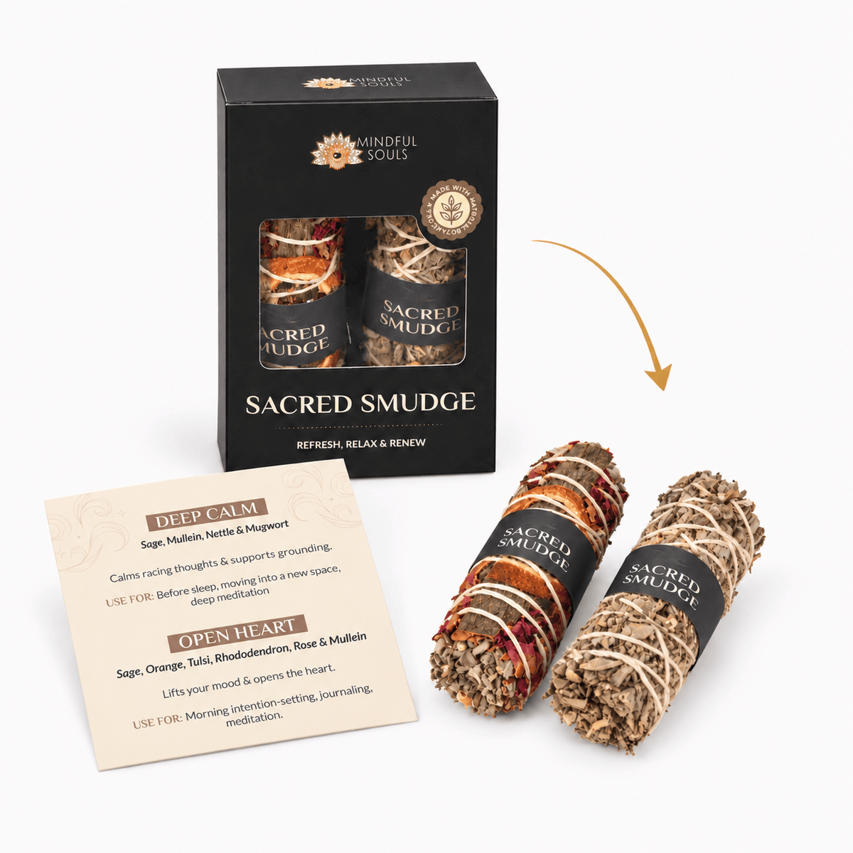 Natural Sage Bundles Set – Botanical Smudge Sticks Pack