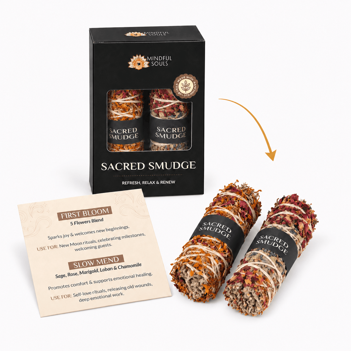 Natural Sage Bundles Set – Botanical Smudge Sticks Pack