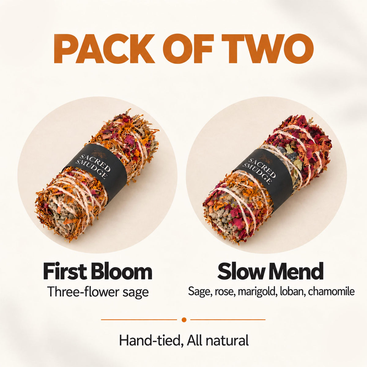 Natural Sage Bundles Set – Botanical Smudge Sticks Pack