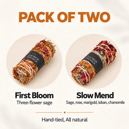 Natural Sage Bundles Set – Botanical Smudge Sticks Pack