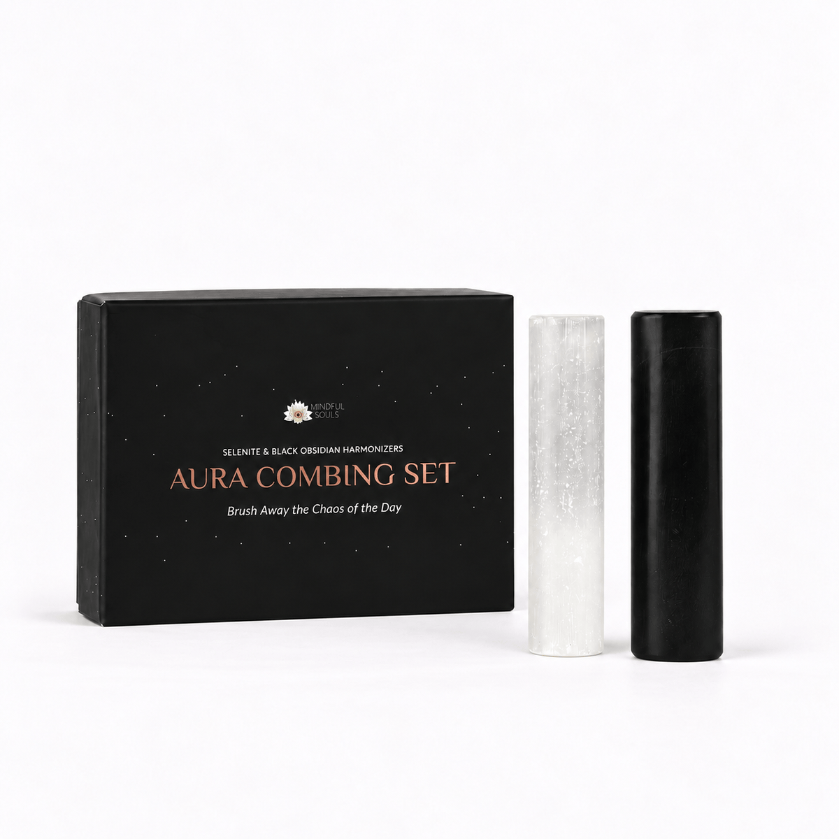 Selenite and Obsidian Wand Set – Energy Balance