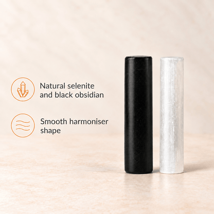Selenite and Obsidian Wand Set – Energy Balance