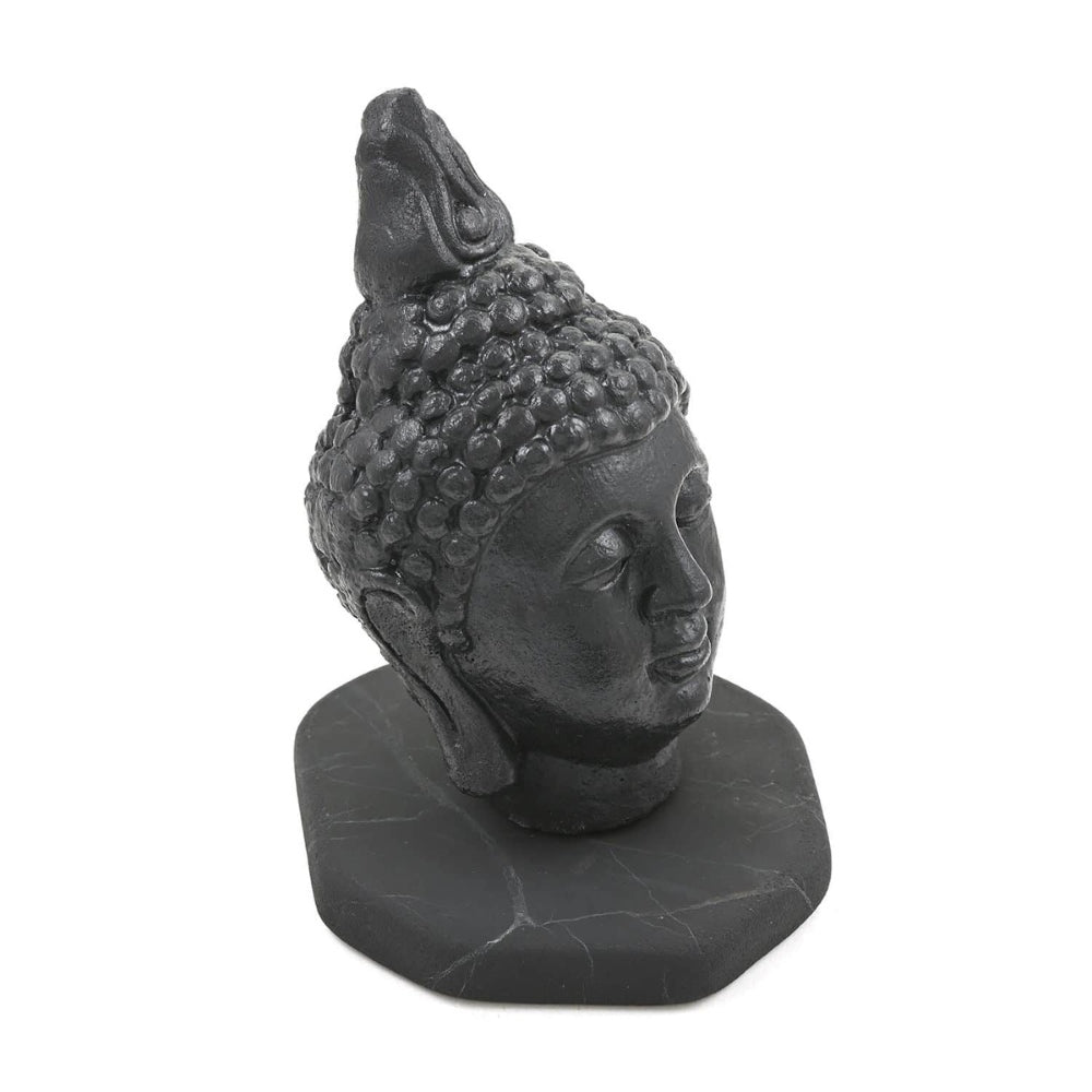 Shungite Buddha Head Carving