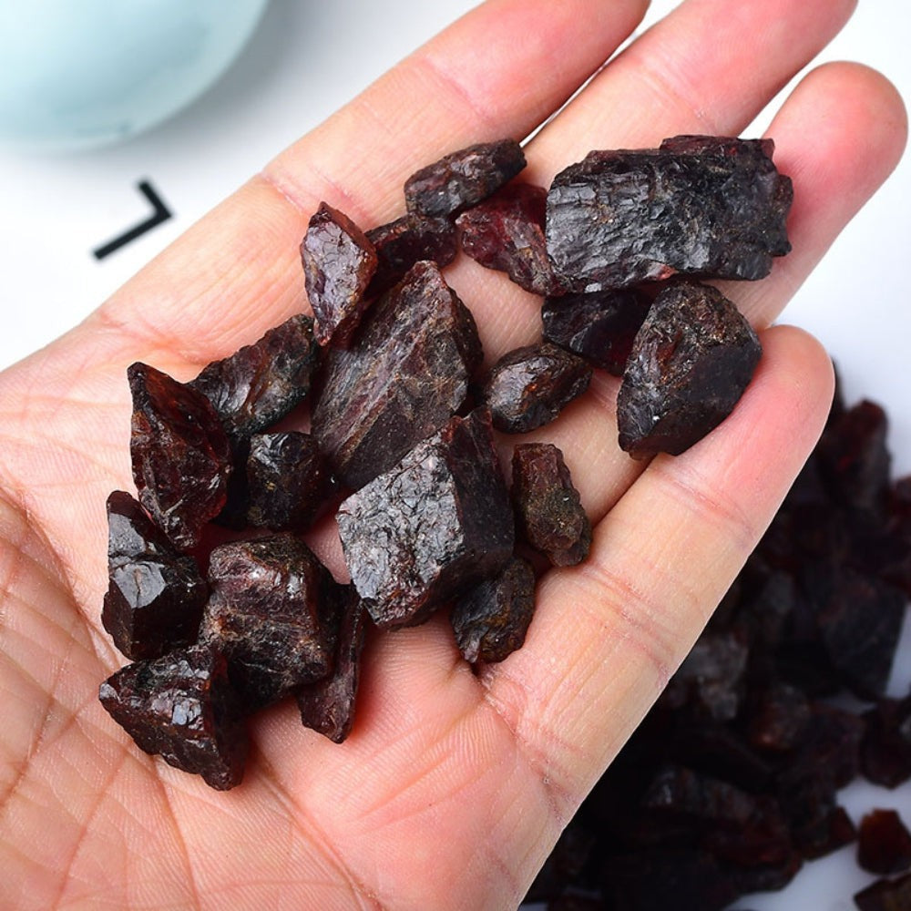 Raw Red Garnet Stones