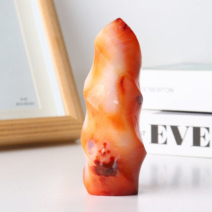 Carnelian Flame Crystal Point