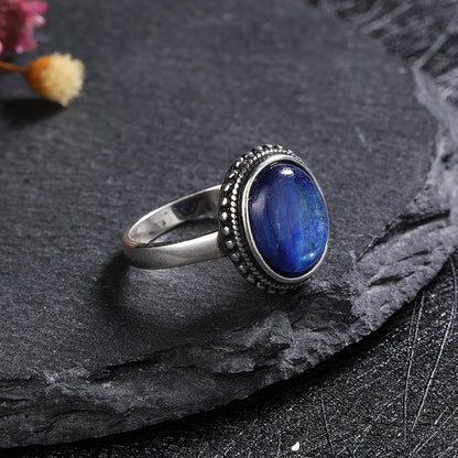 Deep Blue Natural Kyanite Ring