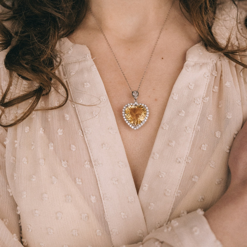 Deluxe Natural Citrine Crystal Pendant