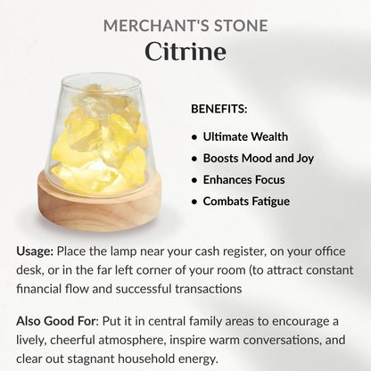Raw Gemstone Essential Oil Diffuser With Light