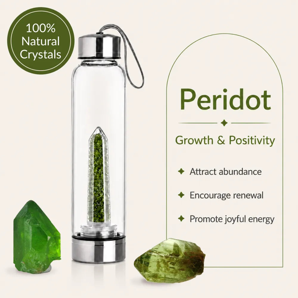 The Crystal Elixir Bundle: Crystal Water Bottle + FREE Mystery Crystal Insert