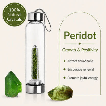 The Crystal Elixir Bundle: Crystal Water Bottle + FREE Mystery Crystal Insert