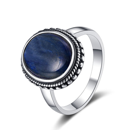 Deep Blue Natural Kyanite Ring