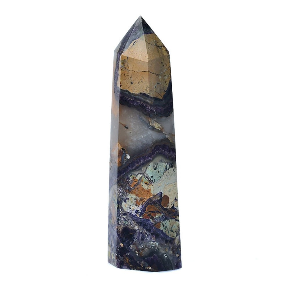 Cosmic Patterns Calcite Crystal Point