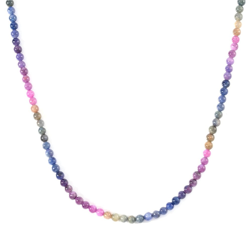 Sapphire and African Ruby (FF) Beaded Necklace