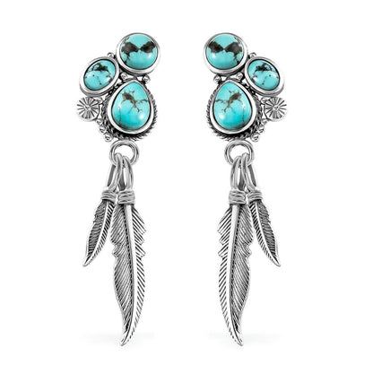 Sterling Silver Turquoise Dangle Earrings