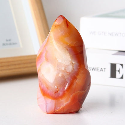 Carnelian Flame Crystal Point