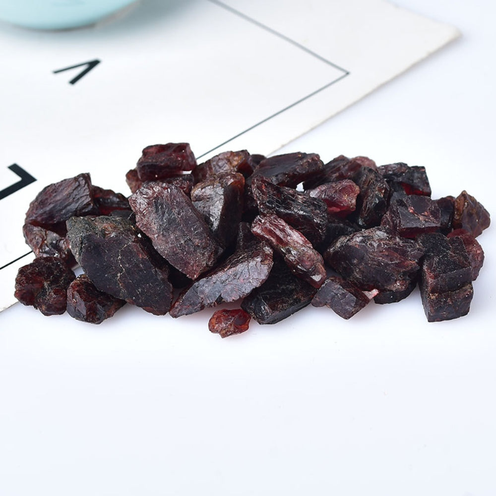 Raw Red Garnet Stones