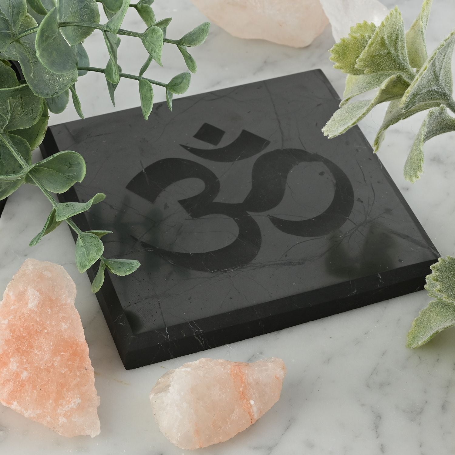 Shungite Om Sacred Square Tile