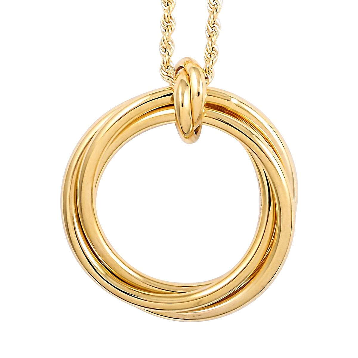 10K Yellow Gold Triple Circle Necklace – The Art of Timeless Connection