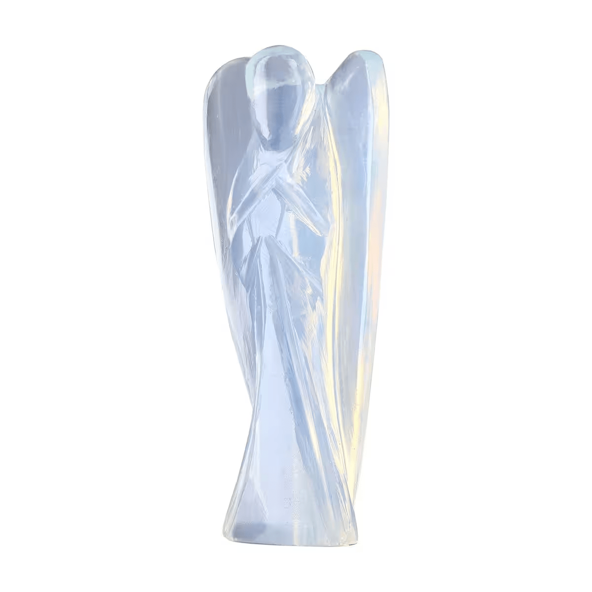 Hand Carved Labradorite Crystal Angel Figurine