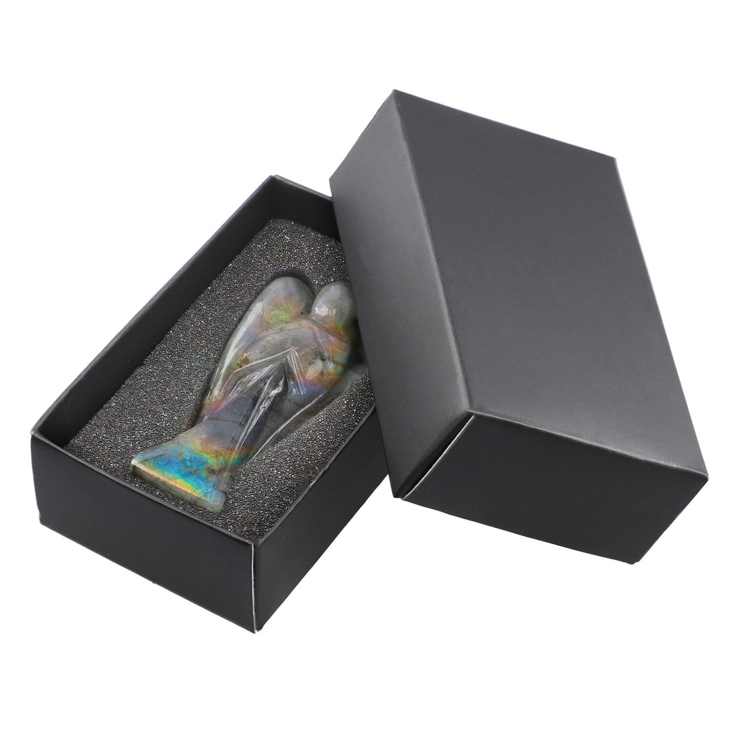 Hand Carved Labradorite Angel – For Aura Protection